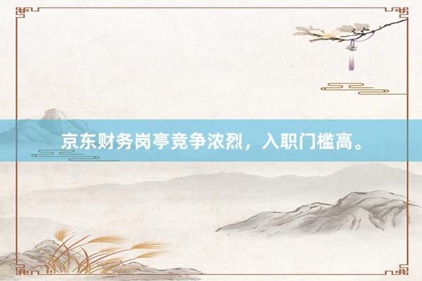 京东财务岗亭竞争浓烈，入职门槛高。